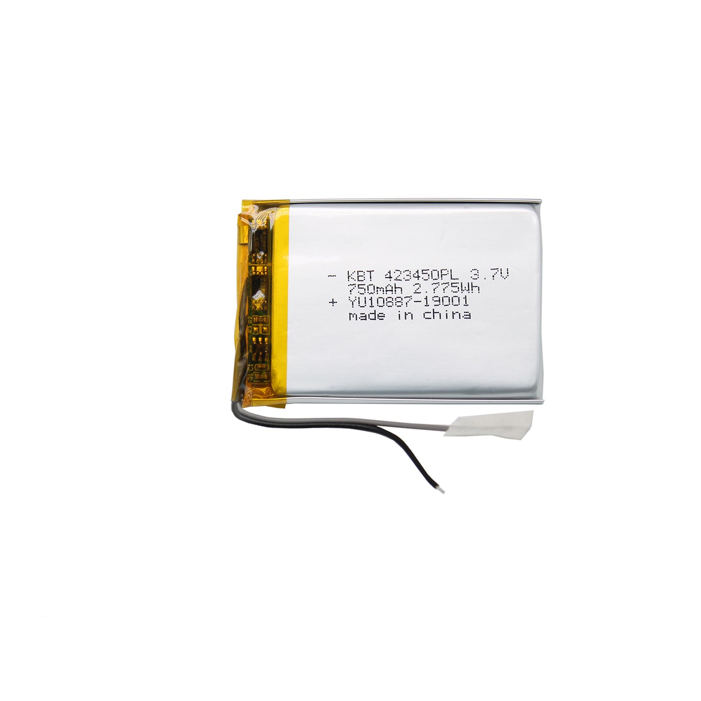 KBT 423450PL 3.7V 750mAh Li-Polymer Rechargeable Battery